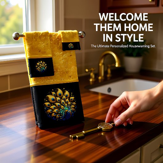 Majestic Peacocks Dance Bad Handdoek