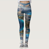 "Majestic Peaks Reflection Leggings (Voorkant)