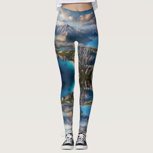 "Majestic Peaks Reflection Leggings (Voorkant)