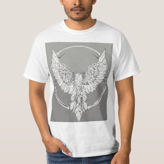 "Majestic Phoenix Art: Symbool van de wedergeboort T-shirt (Voorkant)