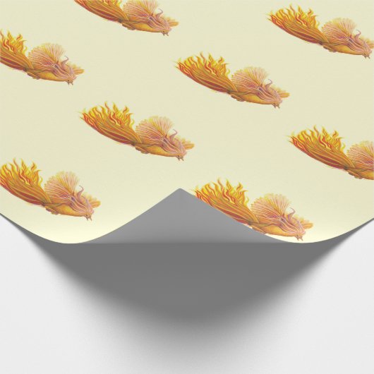 Majestic Phoenix Bird Flying Cadeaupapier (Hoek)