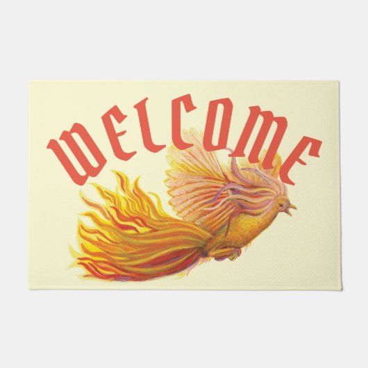 Majestic Phoenix Bird Flying Deurmat (Voorkant)