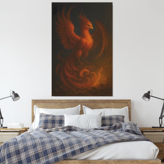 Majestic Phoenix • Fine Art Canvas (Insitu (Slaapkamer))