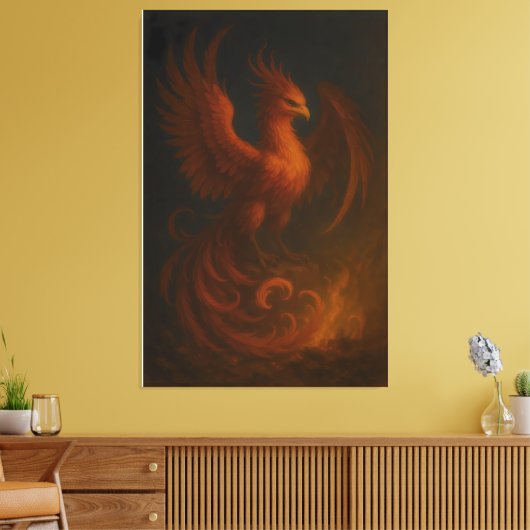 Majestic Phoenix • Fine Art Canvas (Insitu (Woonkamer))