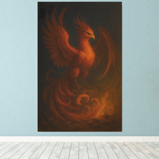 Majestic Phoenix • Fine Art Canvas (Insitu (Houten vloer))