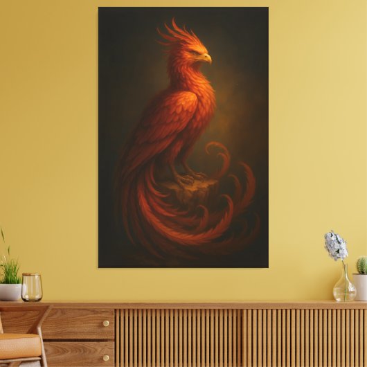 Majestic Phoenix • Fine Art Canvas (Insitu (Woonkamer))