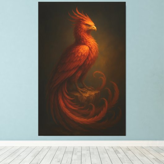Majestic Phoenix • Fine Art Canvas (Insitu (Houten vloer))