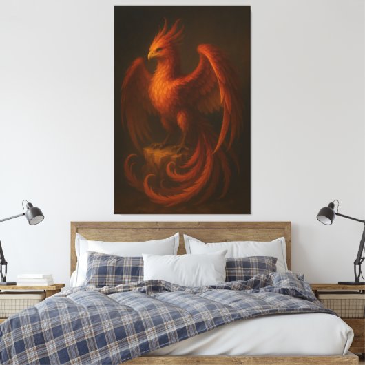 Majestic Phoenix • Fine Art Canvas (Insitu (Slaapkamer))