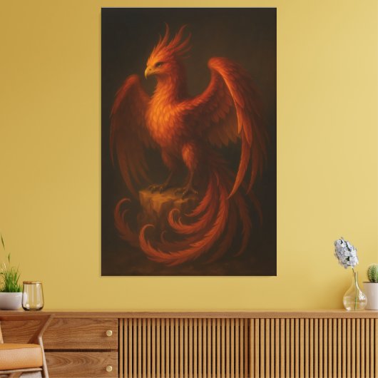 Majestic Phoenix • Fine Art Canvas (Insitu (Woonkamer))