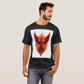 Majestic Phoenix Flame Design | Vette vectorkunst T-shirt (Voorkant volledig)