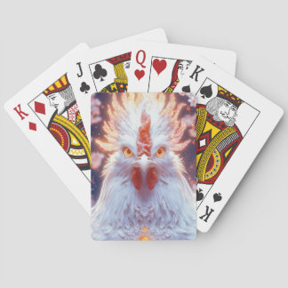 Majestic Phoenix Haan: Vurige Bloesems Pokerkaarten