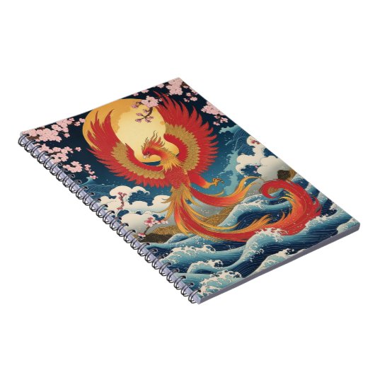Majestic Phoenix Notebook - Japanese Fantasy Art Notitieboek (Rechterzijde)