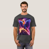 "Majestic Phoenix Resurgence: levendige gekleurde  T-shirt (Voorkant volledig)