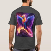 "Majestic Phoenix Resurgence: levendige gekleurde  T-shirt (Achterkant)