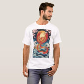 Majestic Phoenix Rising - Japanese Fantasy Art T-shirt (Voorkant volledig)