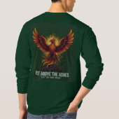 Majestic Phoenix Rising: Motivational Resilience T-shirt (Achterkant)