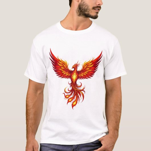 Majestic Phoenix T-Shirt – Fiery Rebirth Mythical  (Voorkant)