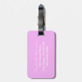 Majestic Pink Bagagelabel (Achterkant verticaal)