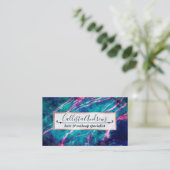 Majestic Pink Blauwgroen Groene Stapelnevel Visitekaartje (Staand voorkant)