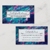 Majestic Pink Blauwgroen Groene Stapelnevel Visitekaartje (Voorkant / Achterkant)