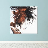 Majestic Pintaloosa Pony Canvas Kunst - Bihrle (Insitu (Houten vloer))