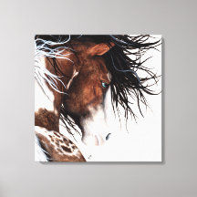 Majestic Pinto Horse Painting beroemd gemaakt door