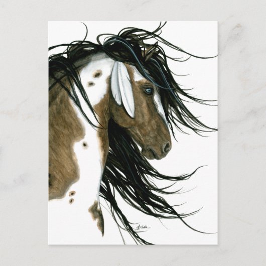 Majestic Pinto Post Card Horse van Bihrle Briefkaart (Voorkant)