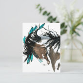 Majestic Pinto Post card Horse van Bihrle Briefkaart (Staand voorkant)