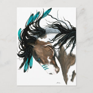 Majestic Pinto Post card Horse van Bihrle Briefkaart