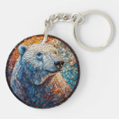 Majestic Polar Beer Glas in lood artwork Sleutelhanger (Achterkant)