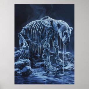 Majestic Polar Beer Skeleton Poster