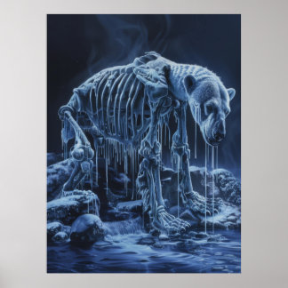 Majestic Polar Beer Skeleton Poster