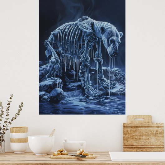 Majestic Polar Beer Skeleton Poster (Keuken)