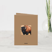Majestic Prairie Bison - vrij en vrij Bedankkaart (Achterkant)