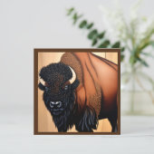 Majestic Prairie Bison - vrij en vrij Kaart (Staand voorkant)