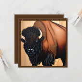 Majestic Prairie Bison - vrij en vrij Kaart (Voorkant / Achterkant in situ)