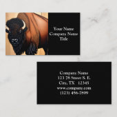 Majestic Prairie Bison - vrij en vrij Visitekaartje (Voorkant / Achterkant)