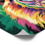 Majestic Rainbow Lion - Abstract Wildlife Portret Poster (Hoek)