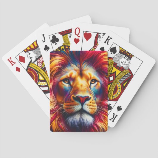 Majestic Rainbow Lion Pokerkaarten (Achterkant)