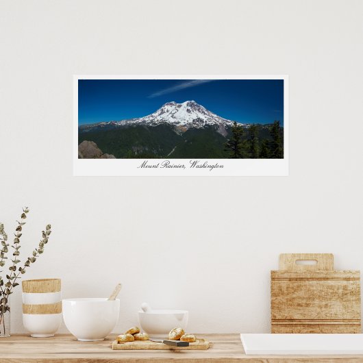 Majestic Rainier Panorama Poster (Keuken)