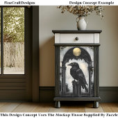 Majestic Raven,  Gotische Boog BR1 Decoupage Tissuepapier