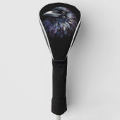 Majestic Raven Portret - raaf, vogel, wild Golfheadcover (Voorkant)
