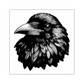 Majestic Raven Portret - raaf, vogel, wild Rubberstempel (Afrduk)