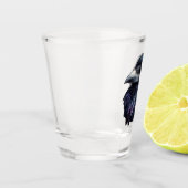 Majestic Raven Portret - raaf, vogel, wild Shot Glas (Links)