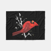 Majestic Red Cardinal Birdwatching Birdwatcher Bir Fleece Deken (Voorkant (Horizontaal))