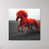 Majestic Red Horse Running Canvas Afdruk (Voorkant)
