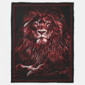 Majestic Red Lion Fleece Deken (Voorkant)