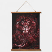 Majestic Red Lion Hangend Wandkleed (Voorkant)