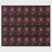 Majestic Red Lions Pattern Cadeaupapier (Vlak)