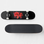 Majestic Red Oriental Dragon Skateboard (Horizontaal)
